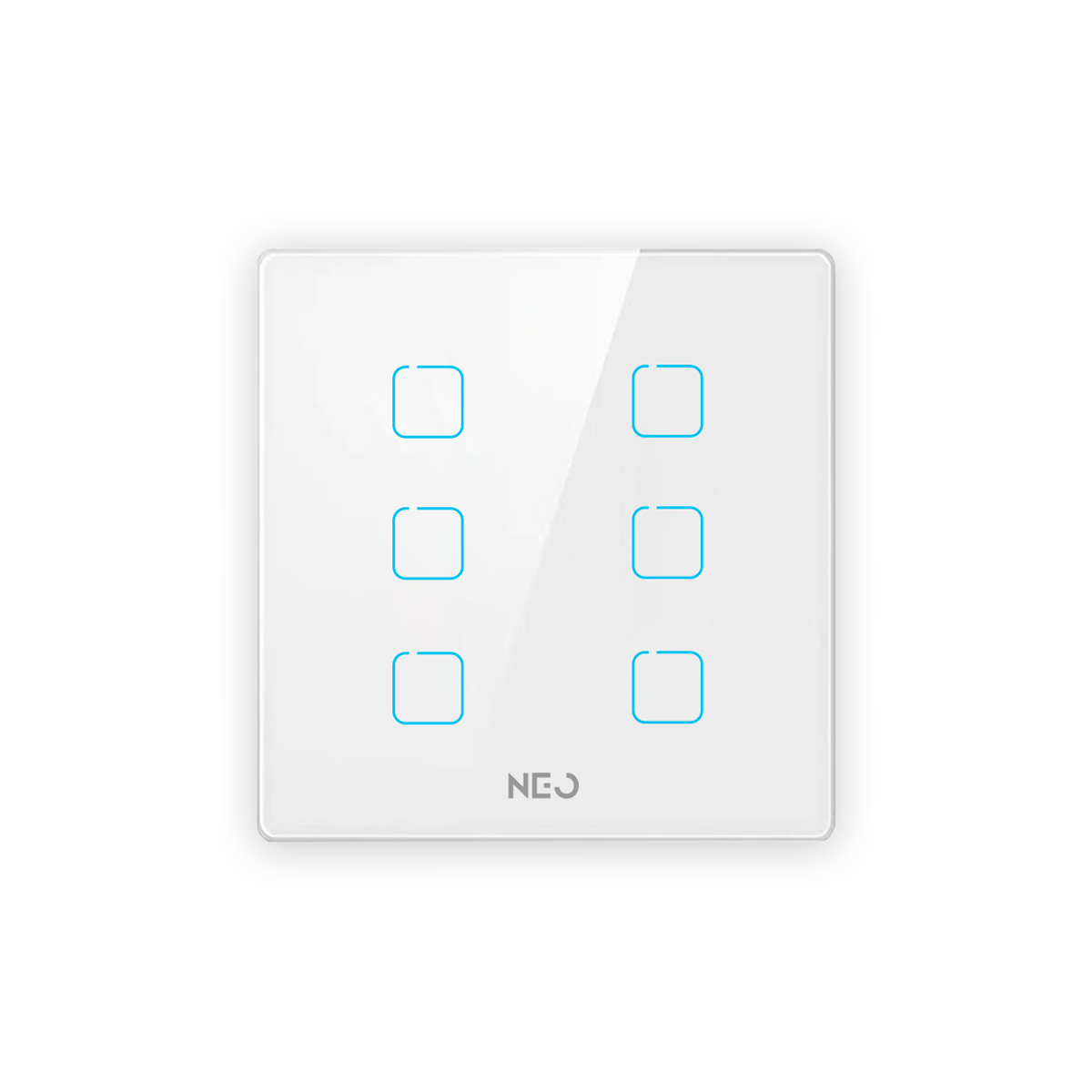 Interruptor Inteligente Zigbee 6 Botões 4x4 Bivolt Branco Neo