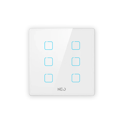 Interruptor Inteligente Zigbee 6 Botões 4x4 Bivolt Branco Neo