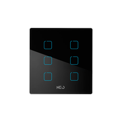 Interruptor Inteligente Zigbee 6 Botões 4x4 Bivolt Preto Neo