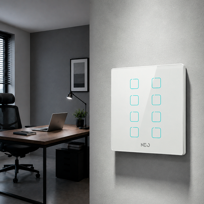 Interruptor Inteligente Zigbee 8 Botões 4x4 Bivolt Branco Neo