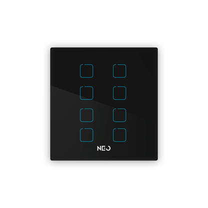 Interruptor Inteligente Zigbee 8 Botões 4x4 Bivolt Preto Neo