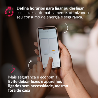 Interruptor Inteligente Zigbee 1 Botão Com Tomada 10A 4x2 Bivolt Branco Neo