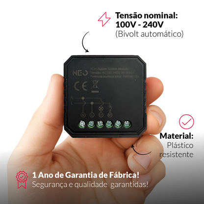 Modulo Relé 1 Interruptor Inteligente Zigbee 1X10A Bivolt Avant Neo - NEO Avant
