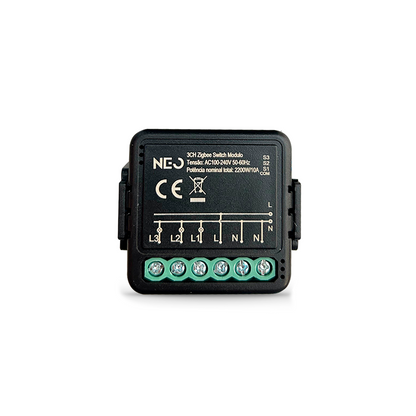 Mini Módulo Relé Interruptor Inteligente Zigbee 3 Canais 3A Neo
