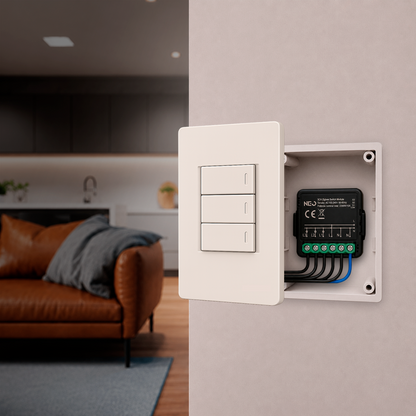 Mini Módulo Relé Interruptor Inteligente Zigbee 3 Canais 3A Neo