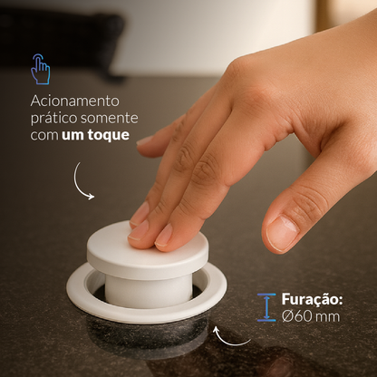 Torre de Tomada Retrátil Branco 3 Tomadas Multiplug Subida Manual Elevor Bivolt