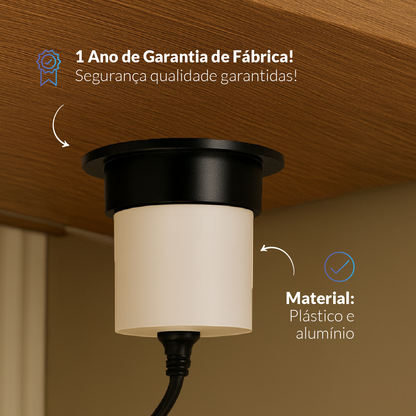 Torre de Tomadas Retrátil Branco 1 Tomada Multiplug USB e USB C Elevor Bivolt