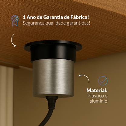 Torre de Tomadas Retrátil Cinza 1 Tomada Multiplug USB e USB C Elevor Bivolt