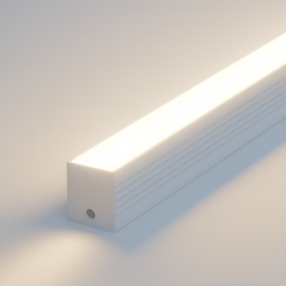 Perfil Led Barra 2m Slat 35x35mm Sobrepor Branco Alut