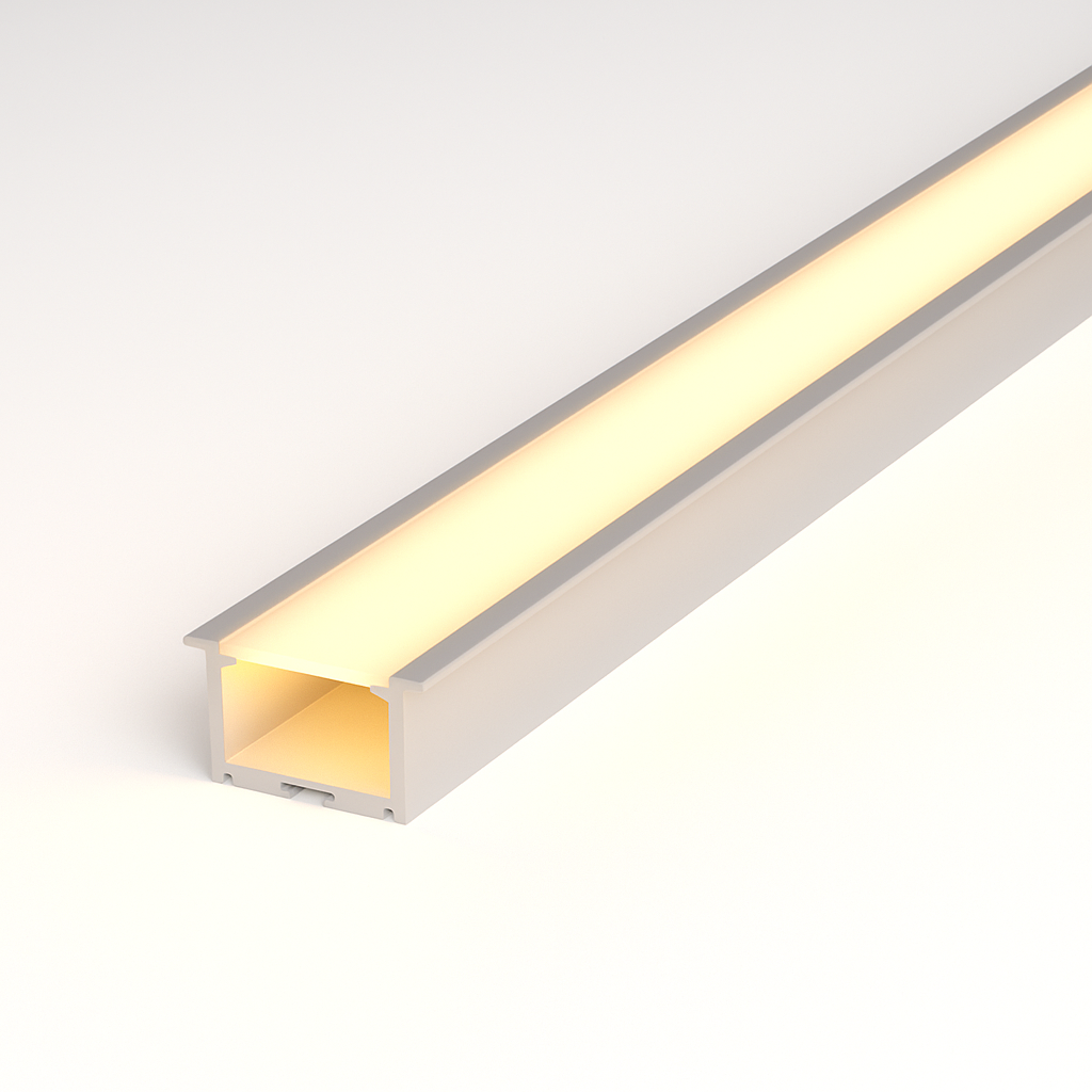 Perfil Led Barra 2m Inside 24x15mm Embutir Branco Alut