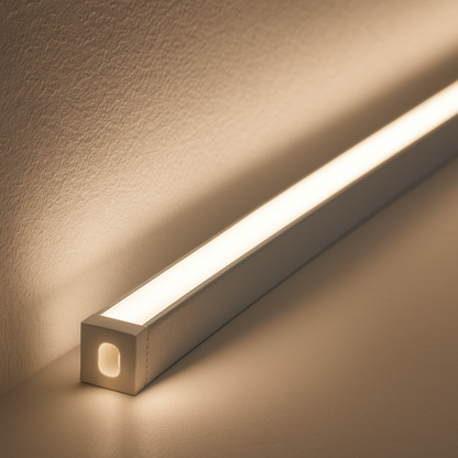 Perfil Led Barra 2m Minimal 08x09mm Sobrepor Branco Alut