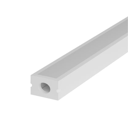 Perfil Led Barra 2m Slat 17x15mm Sobrepor Branco Alut