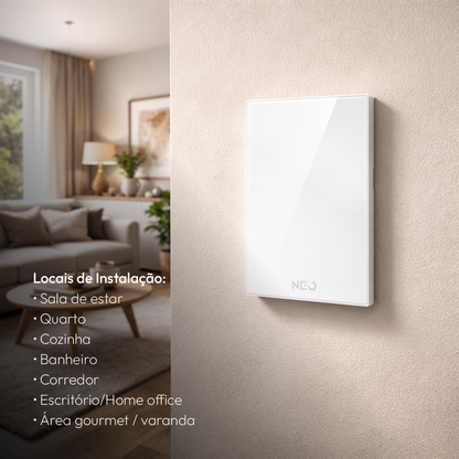 Placa Cega Espelho de Interruptor ou Tomada Liso 4X2 Branco Neo
