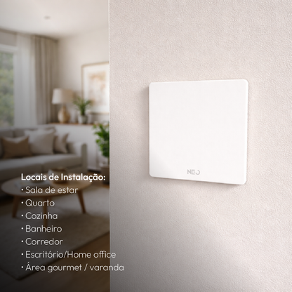 Placa Cega Espelho de Interruptor ou Tomada Liso 4X4 Branco Neo
