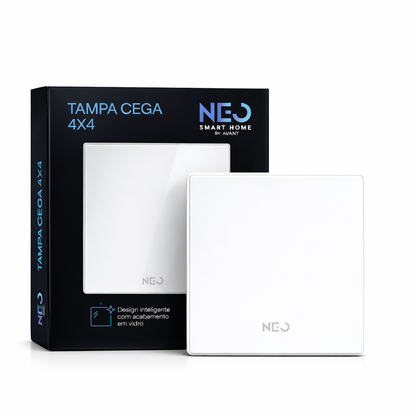 Placa Cega Espelho de Interruptor ou Tomada Liso 4X4 Branco Neo