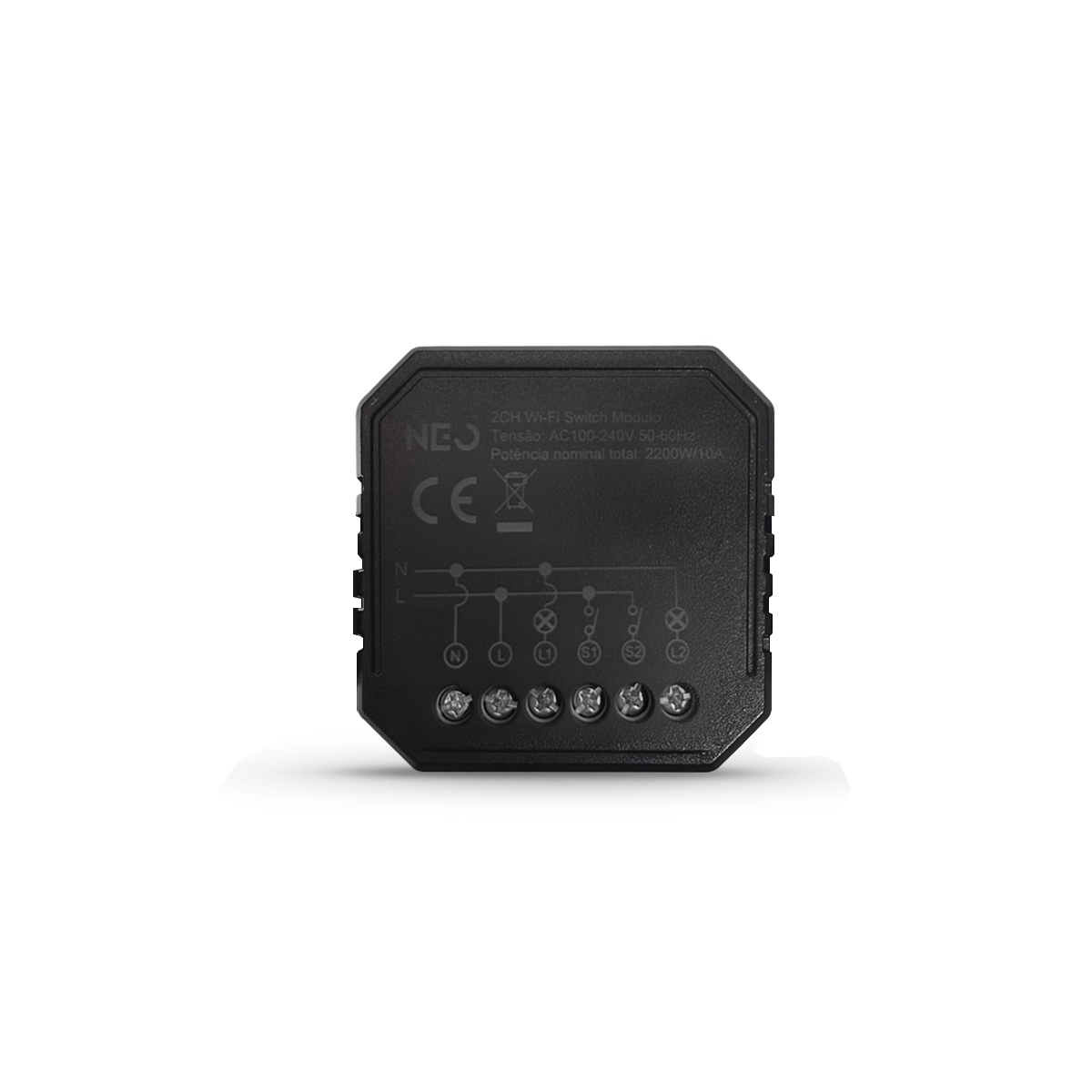 Mini Módulo Relé Interruptor Inteligente Wifi 2 Canais 5A Neo