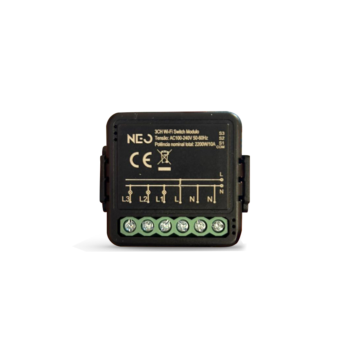 Modulo Relé 3 Interruptores Inteligente Wifi 3X3 3A Bivolt Neo