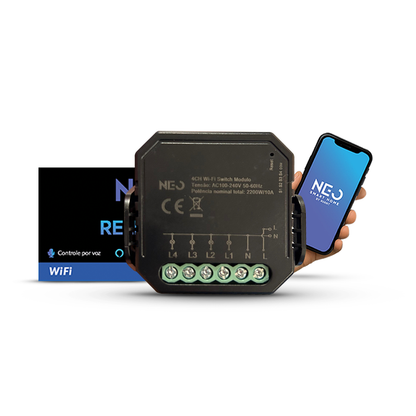 Mini Módulo Relé Interruptor Inteligente Wifi 4 Canais 5A Neo