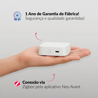 Kit Automação Hub Zigbee com Interruptores Tomada Inteligente Preto 4x2 Bivolt Neo Avant - NEO Avant