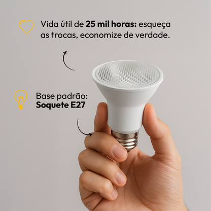 Lâmpada Led Par20 7w 2700k Branco Quente E27 Bivolt Alut