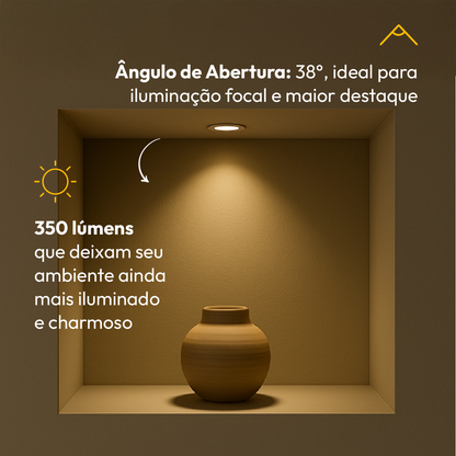 Lâmpada Led Dicróica MR16 4,8w 3000k Branco Quente GU10 Bivolt Alut