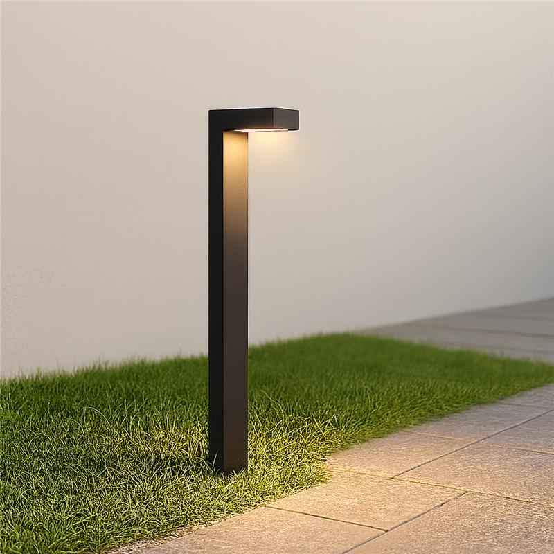 Poste Balizador Led Jardim 10w 3000k Bivolt Ip65 Preto Alut
