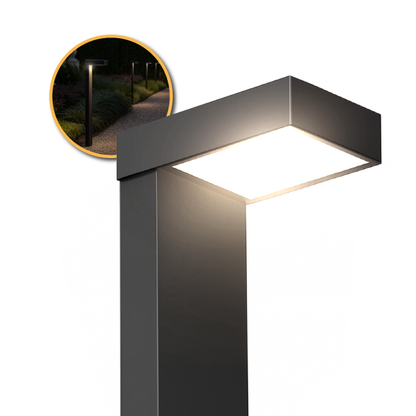 Poste Balizador Led Jardim 10w 4000k Bivolt Ip65 Preto Alut
