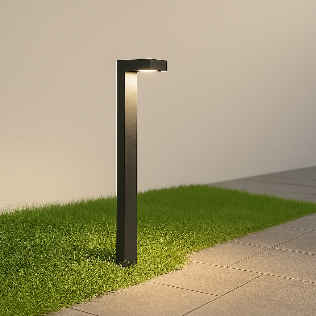 Poste Balizador Led Jardim 10w 4000k Bivolt Ip65 Preto Alut