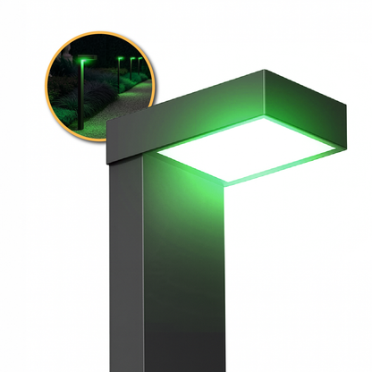 Poste Balizador Led Jardim 10w Verde Bivolt Ip65 Preto Alut