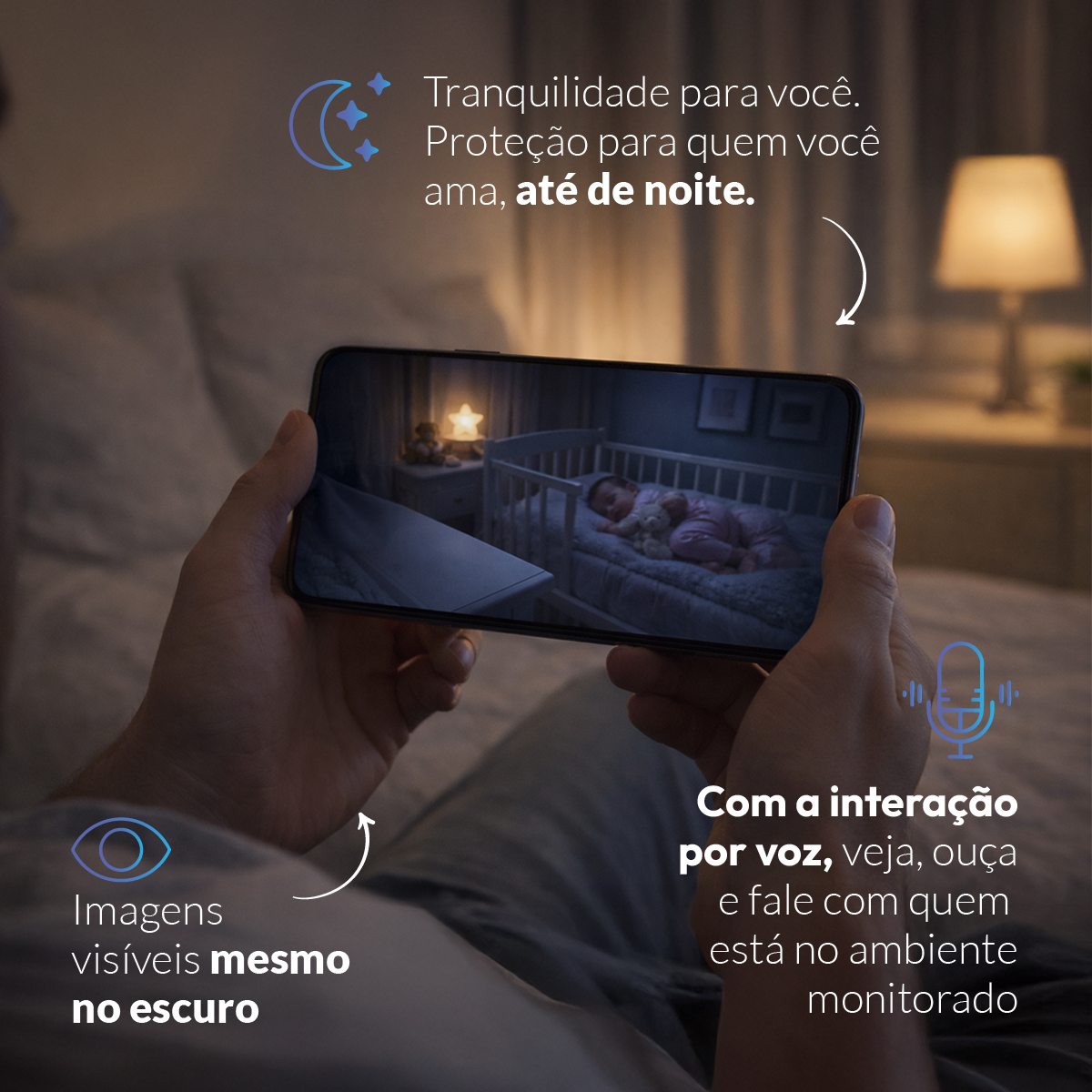 Câmera Optimus Pro Full HD 2K Wifi 355° Visão Noturna Preto Neo