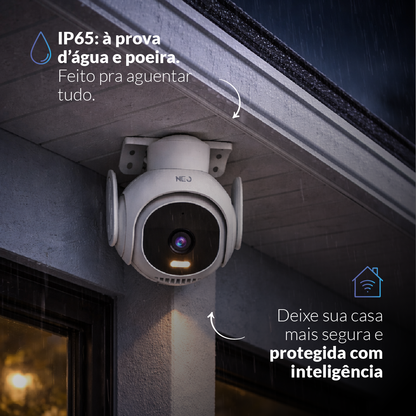 Câmera Vion Full HD 1080p Wifi 355° Onvif Visão Noturna Branco Neo