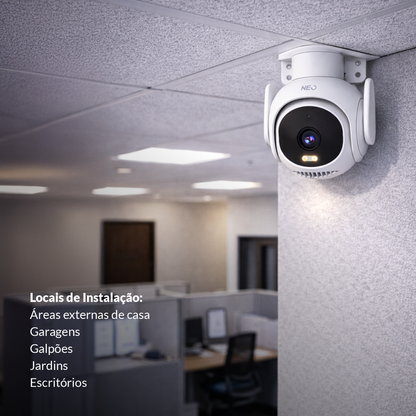 Câmera Vion Full HD 1080p Wifi 355° Onvif Visão Noturna Branco Neo