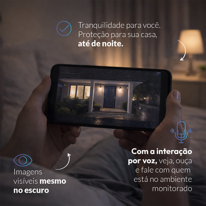 Câmera Vion Full HD 1080p Wifi 355° Onvif Visão Noturna Branco Neo