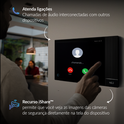 Painel de Controle Central Inteligente Nexus Connecta 8 Hub Zigbee com Alexa Preto Neo Avant
