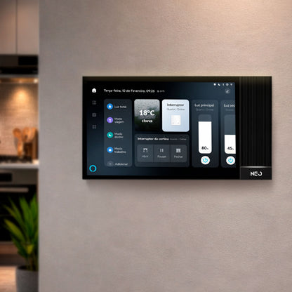 Painel de Controle Central Inteligente Nexus Connecta 8 Hub Zigbee com Alexa Preto Neo Avant