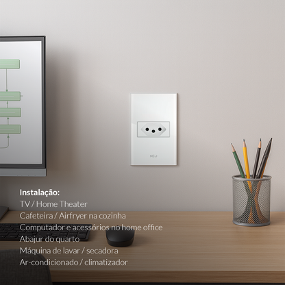 Tomada Flex com 1 Saida 4x2 10A e 20A Bivolt Branco Avant Neo - NEO Avant