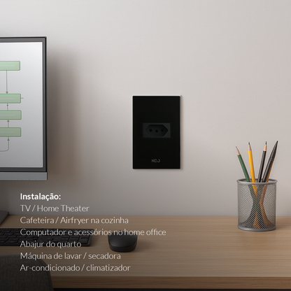 Tomada Flex com 1 Saida 4x2 10A e 20A Bivolt Preto Avant Neo - NEO Avant
