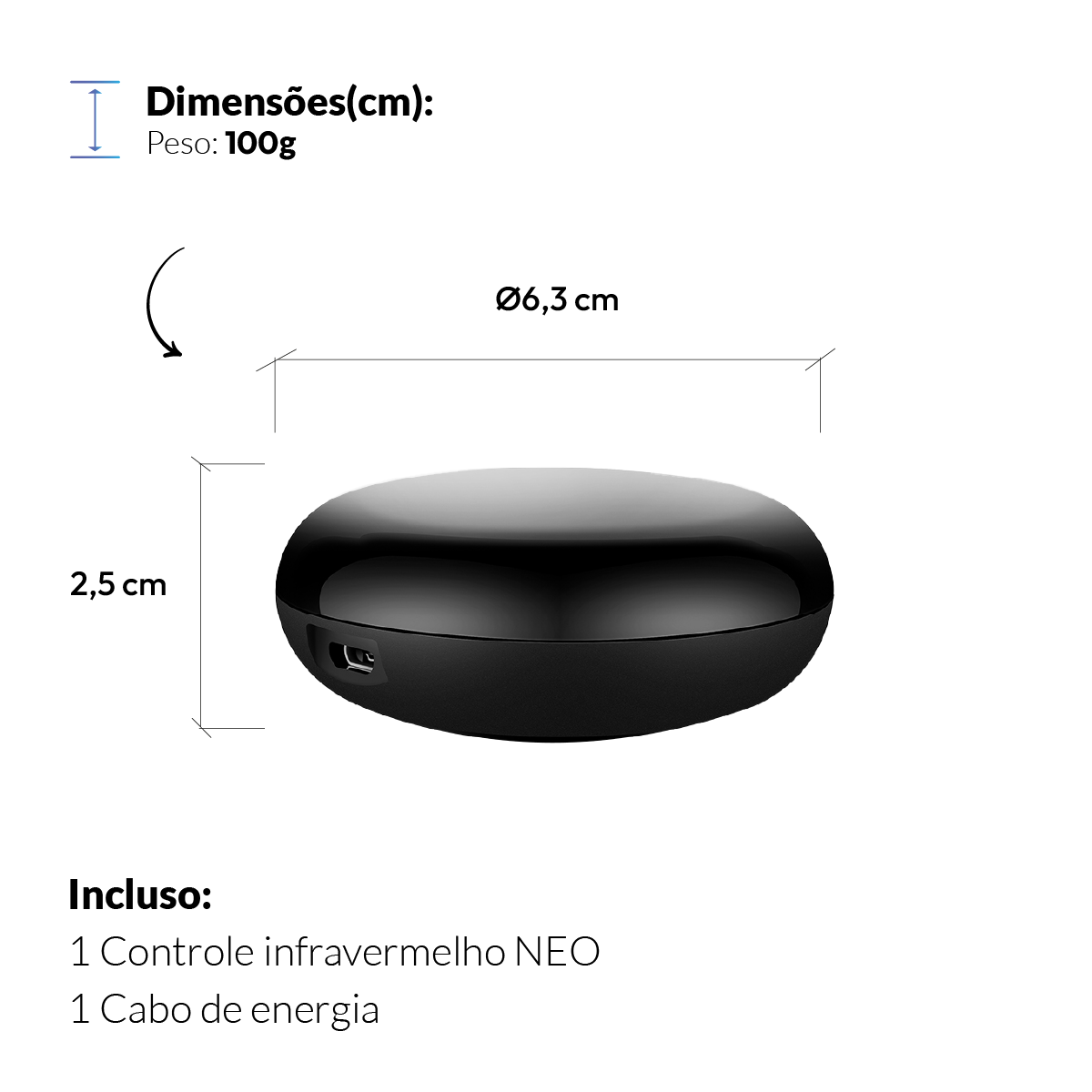 Controle Universal de Infra Vermelho Wifi Bivolt Neo