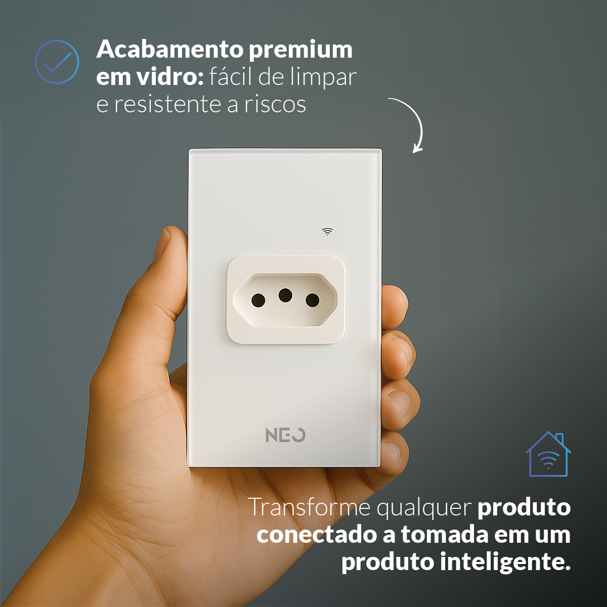 Tomada Inteligente Smart Wi-fi 2.4 GHz 20A Bivolt Branco Avant Neo - NEO Avant