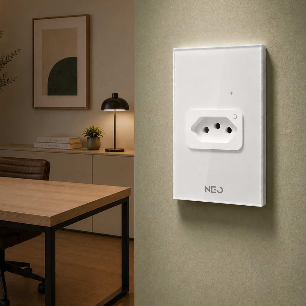 Tomada Inteligente Wifi 20A Bivolt Branco Neo