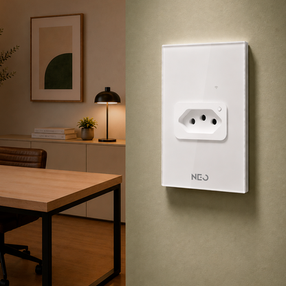 Tomada Inteligente Wifi 20A Bivolt Branco Neo