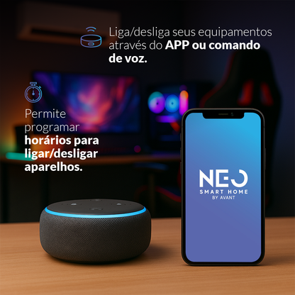 Tomada Inteligente Smart Wi-fi 2.4 GHz 20A Bivolt Branco Avant Neo - NEO Avant