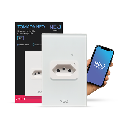 Tomada Inteligente Zigbee 20A Bivolt Branco Neo