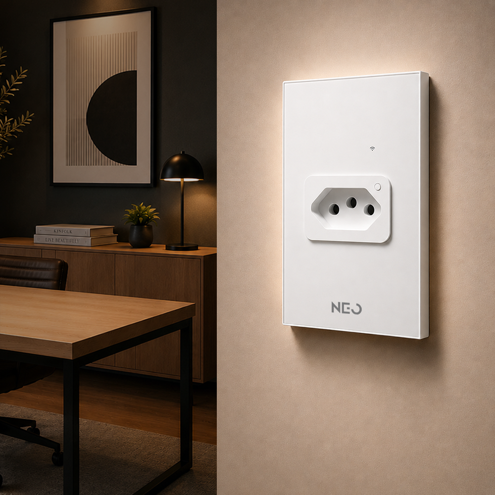 Tomada Inteligente Zigbee 20A Bivolt Branco Neo