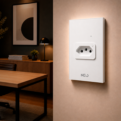 Tomada Inteligente Zigbee 20A Bivolt Branco Neo