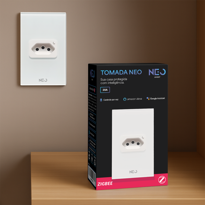 Tomada Inteligente Zigbee 20A Bivolt Branco Neo