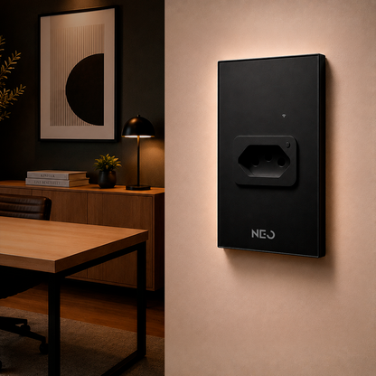 Tomada Inteligente Zigbee 20A Bivolt Preto Neo