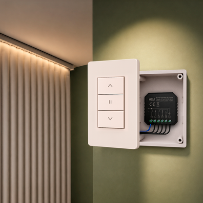 Mini Módulo Relé de Cortina Wifi Sobrepor 10A Bivolt Branco Neo