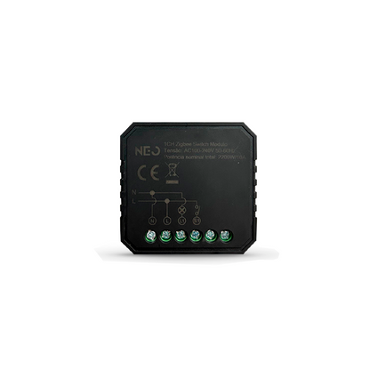 Mini Módulo Relé de Cortina Zigbee Sobrepor 10A Bivolt Branco Neo