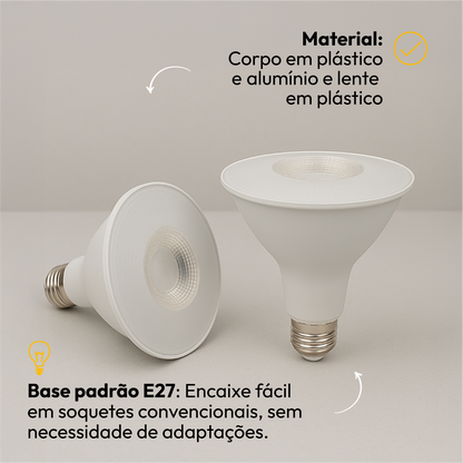 Lâmpada Led Par38 14w 2700k Branco Quente E27 Bivolt Alut